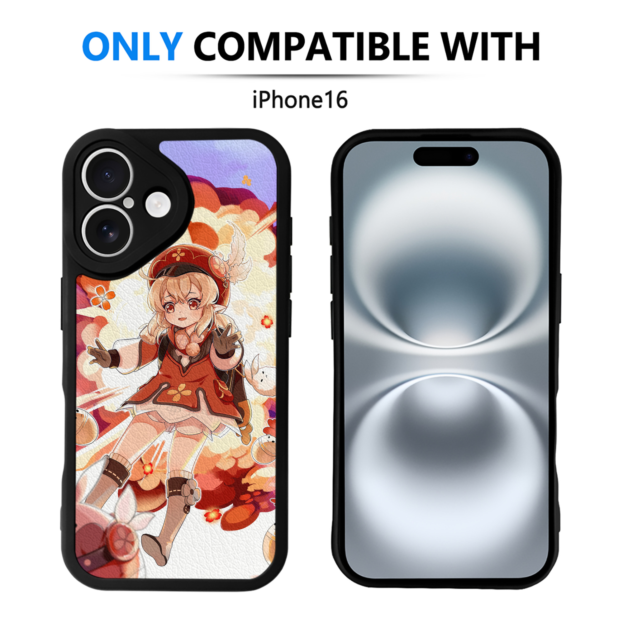 げんし神 genshin 【iPhone 16シリーズ対応】シリコンスマホケース（レザー調） 材質：シリコン